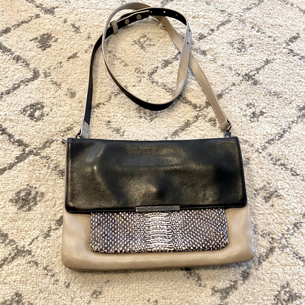 Halogen snakeskin envelope clutch - Picture 1 of 4
